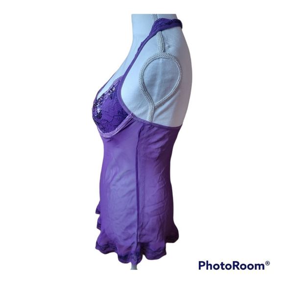 Victoria's Secret Very Sexy Purple Lace Embellished Nightie - Picture 3 of 6